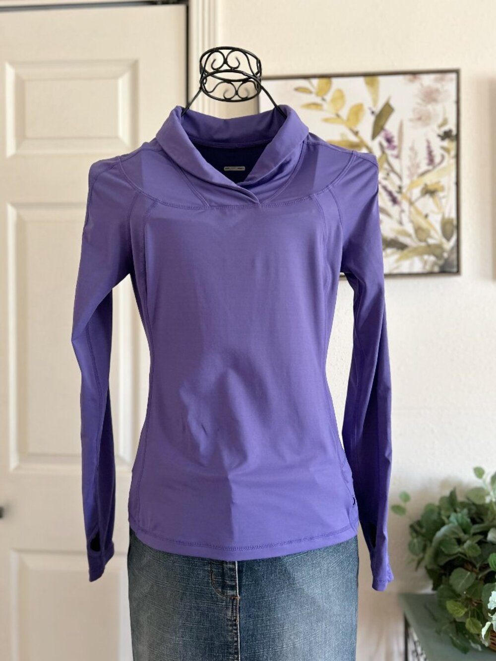 lululemon athletica Purple Cowl-Neck Long Sleeve Sweater